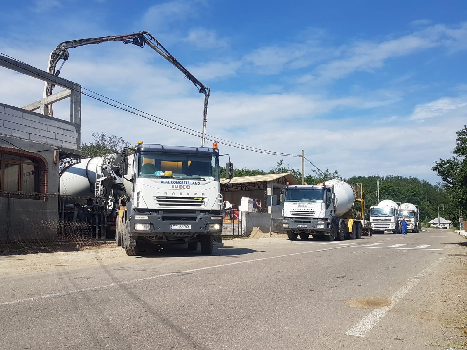Panoramă șantier de construcție, lucrări de beton RCL Betoane